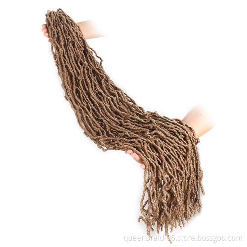 Nu Fuax Locs Crochet Braids Hair Pre-looped Extended Soft Locs Crochet Hair Synthetic Long Nu Locs Hair 21 Strands African Roots